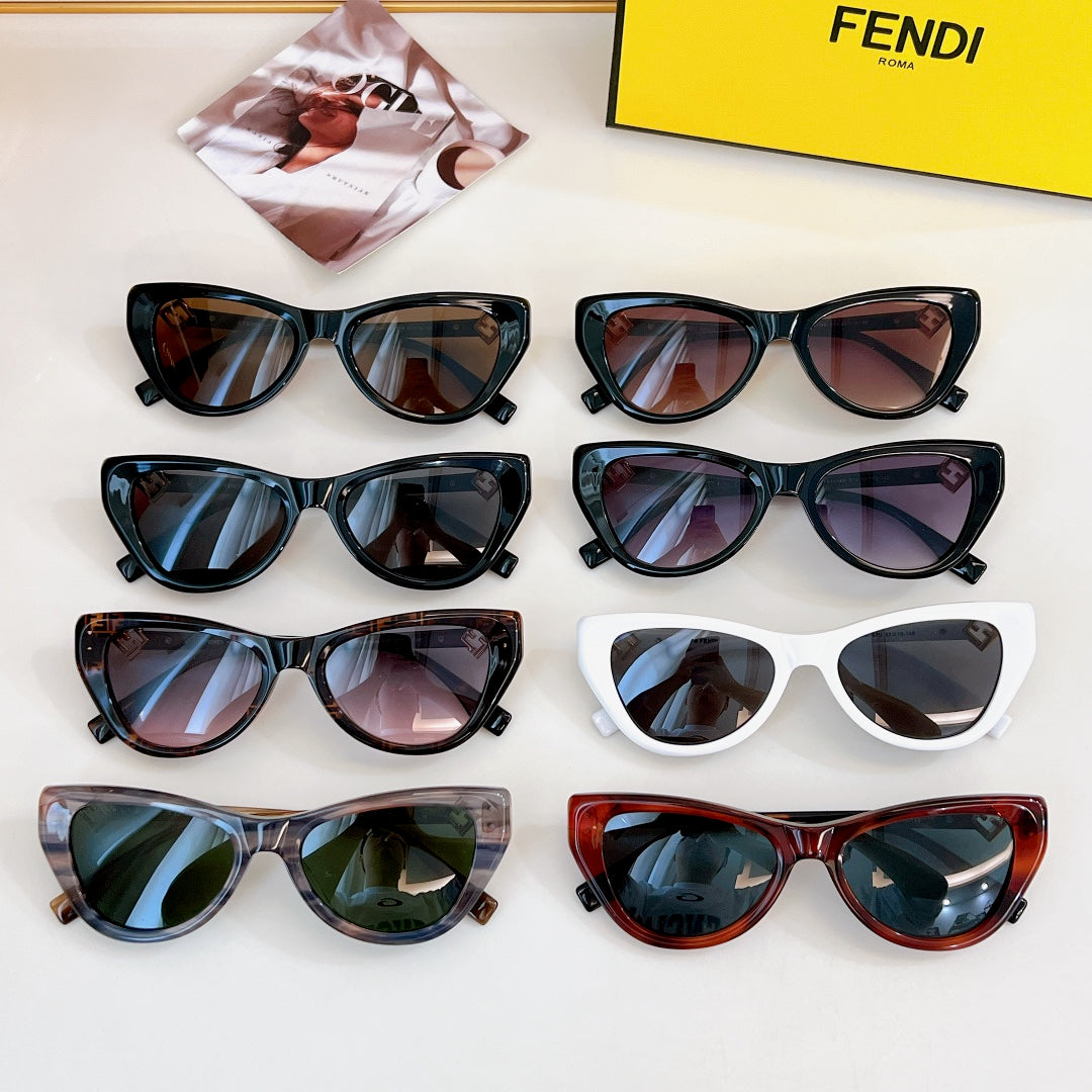 FENDI FF DIAMONDS CAT EYE FRAME SUNGLASSES FE40149F IN ACETATE