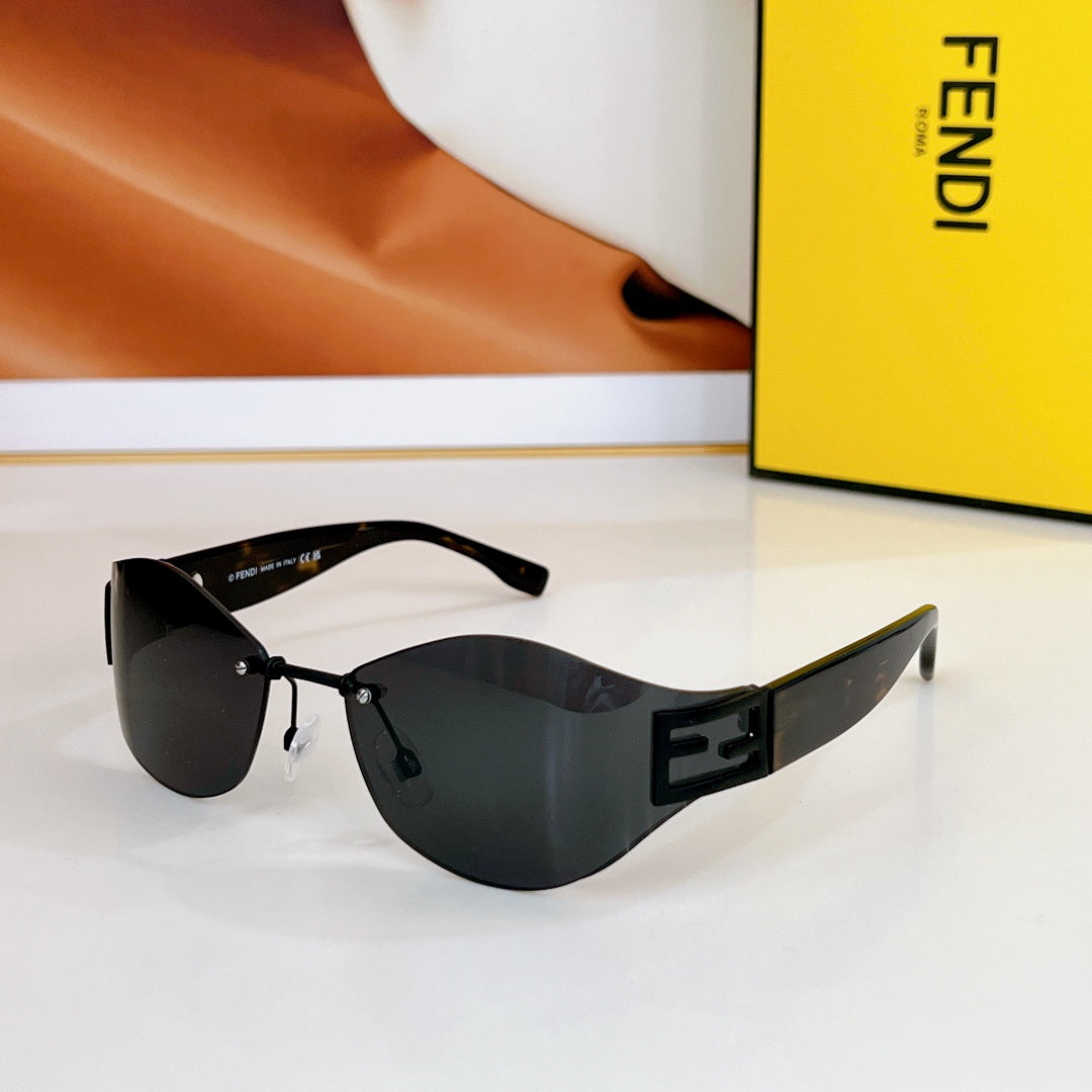 FENDI BAGUETTE CHUNKY SUNGLASSES FE40159U IN METAL AND ACETATE