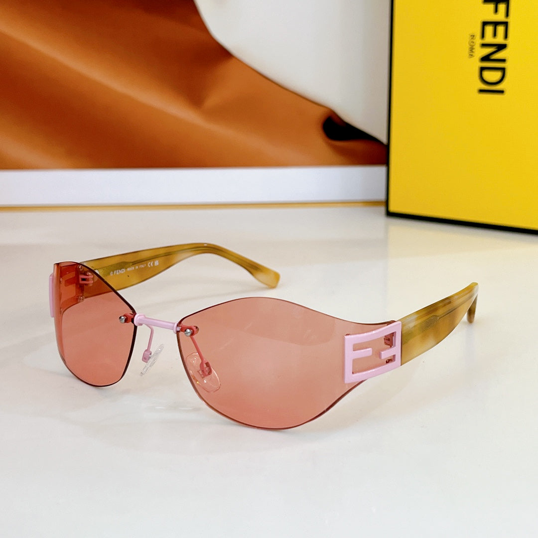 FENDI BAGUETTE CHUNKY SUNGLASSES FE40159U IN METAL AND ACETATE