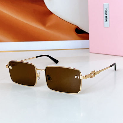MIU MIU LOGO SQUARE SUNGLASSES SMU808 IN METAL