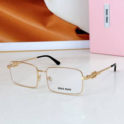 MIU MIU LOGO SQUARE SUNGLASSES SMU808 IN METAL