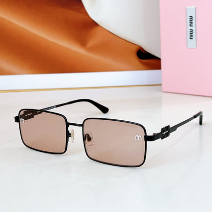 MIU MIU LOGO SQUARE SUNGLASSES SMU808 IN METAL