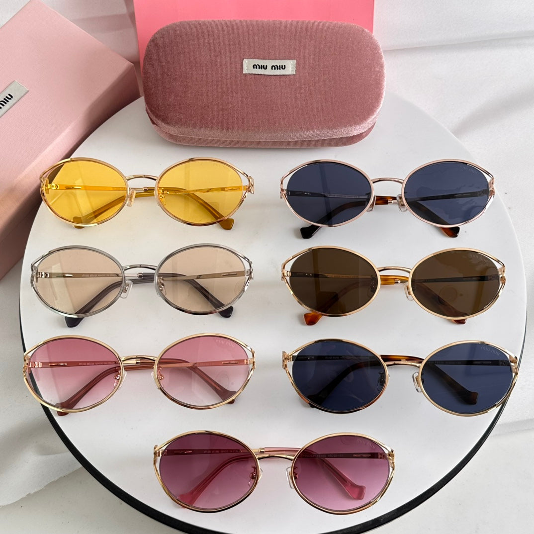 MIU MIU LOGO SUNGLASSES SMU52Y IN METAL