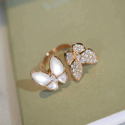 VCA TWIN BUTTERFLY DIAMOND MOP RING