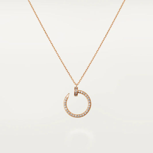 CARTIER JUSTE NECKLACE PINK GOLD DIAMONDS