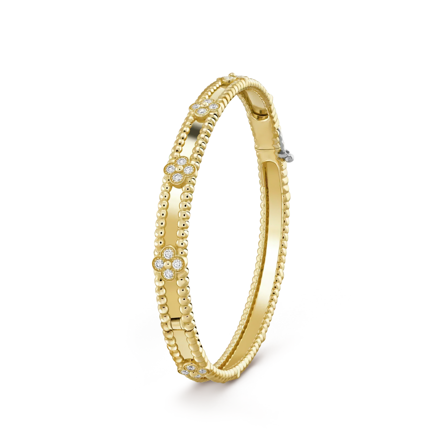 VCA CLOVER BRACELET 4MM DIAMONDS