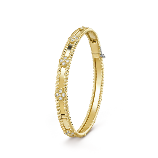 VCA CLOVER BRACELET 4MM DIAMONDS