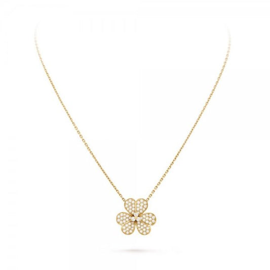 VCA FLOWER DIAMOND NECKLACE