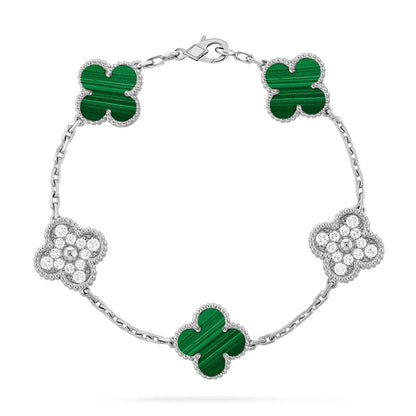 VCA CLOVER 5 MOTIF MALACHITE BRACELET COLLECTION