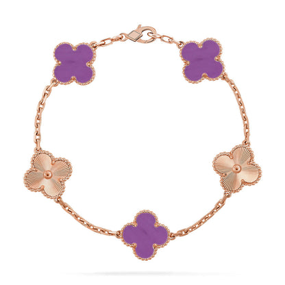 VCA CLOVER 5 MOTIF VIOLET BRACELET COLLECTION