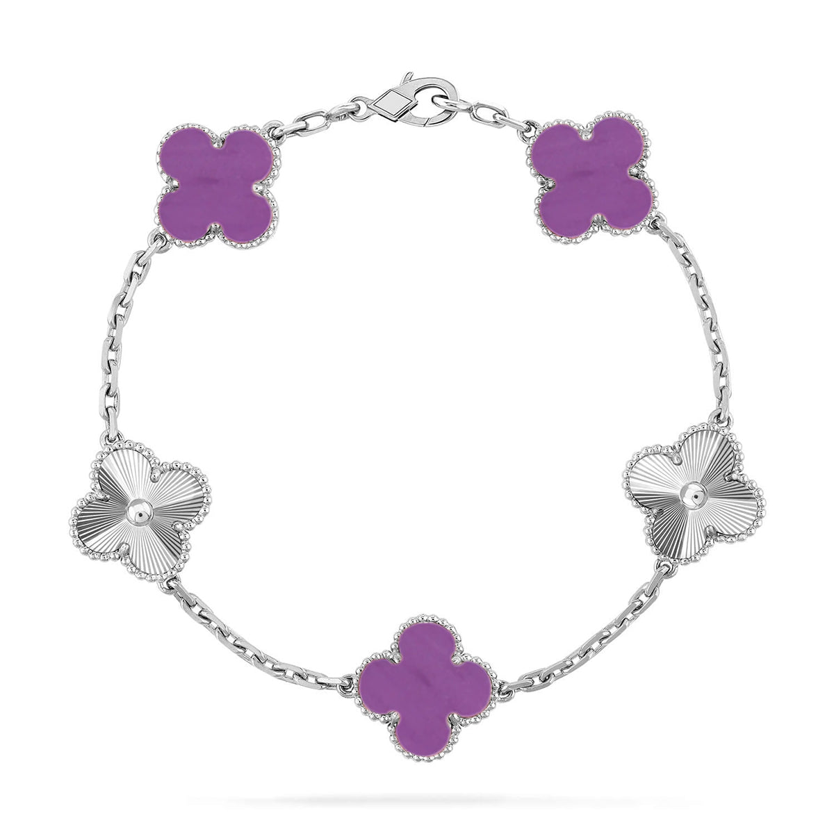 VCA CLOVER 5 MOTIF VIOLET BRACELET COLLECTION