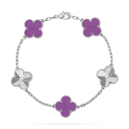 VCA CLOVER 5 MOTIF VIOLET BRACELET COLLECTION
