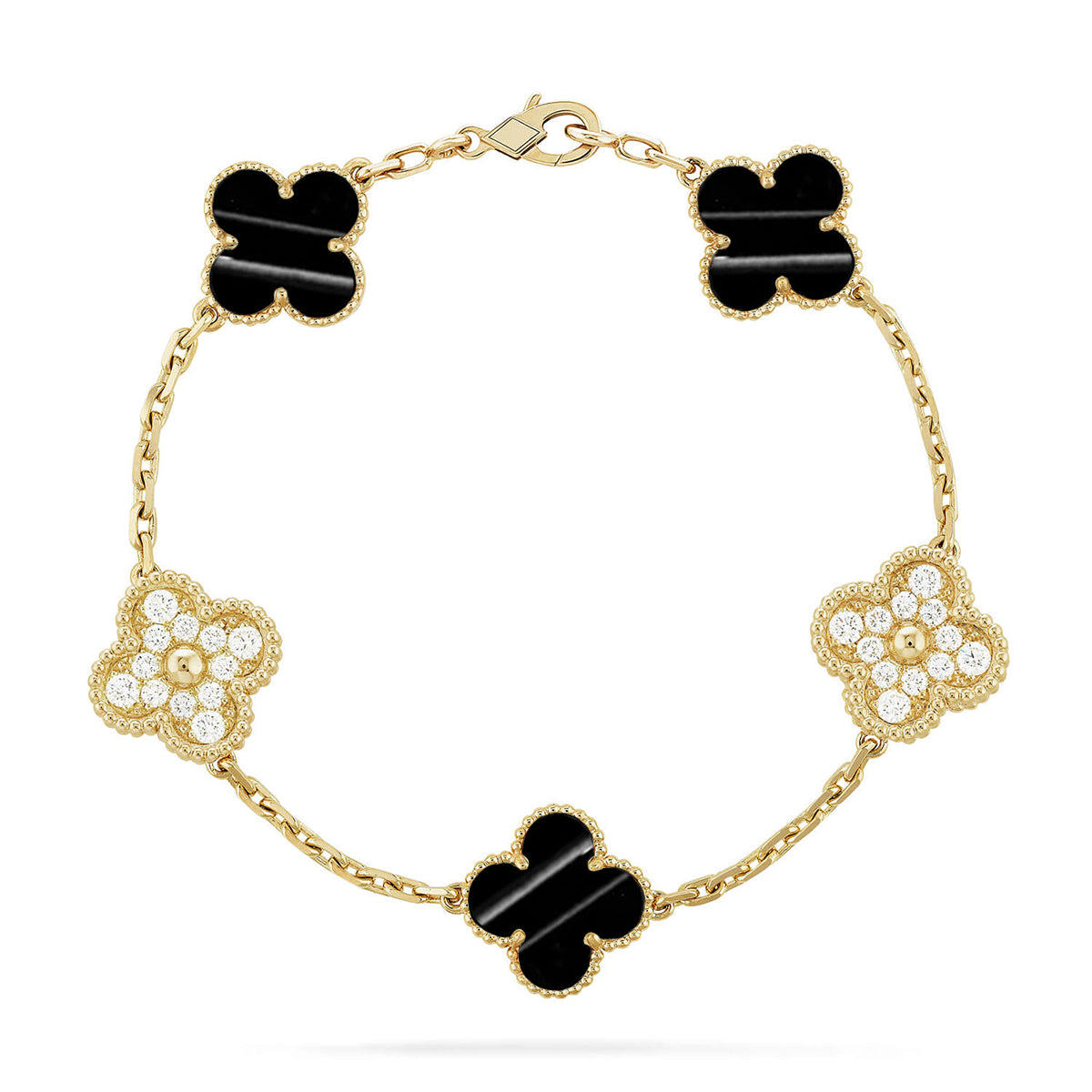 VCA CLOVER 5 MOTIF PULSAR STONE BRACELET COLLECTION