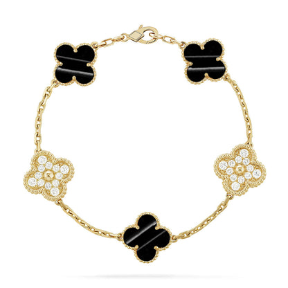 VCA CLOVER 5 MOTIF PULSAR STONE BRACELET COLLECTION