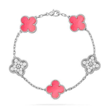 VCA CLOVER 5 MOTIFS PINK MOP BRACELET COLLECTION