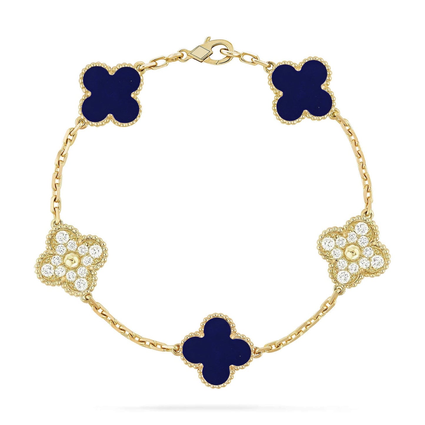 VCA CLOVER 5 MOTIF LAPIS LAZULI BRACELET COLLECTION