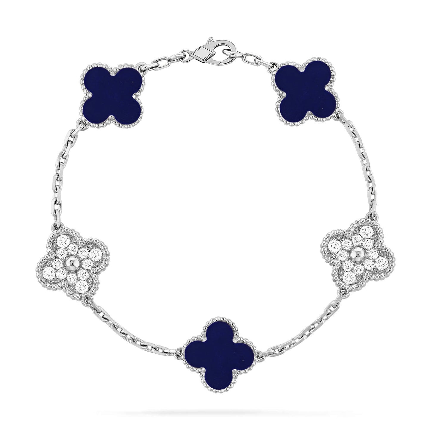 VCA CLOVER 5 MOTIF LAPIS LAZULI BRACELET COLLECTION