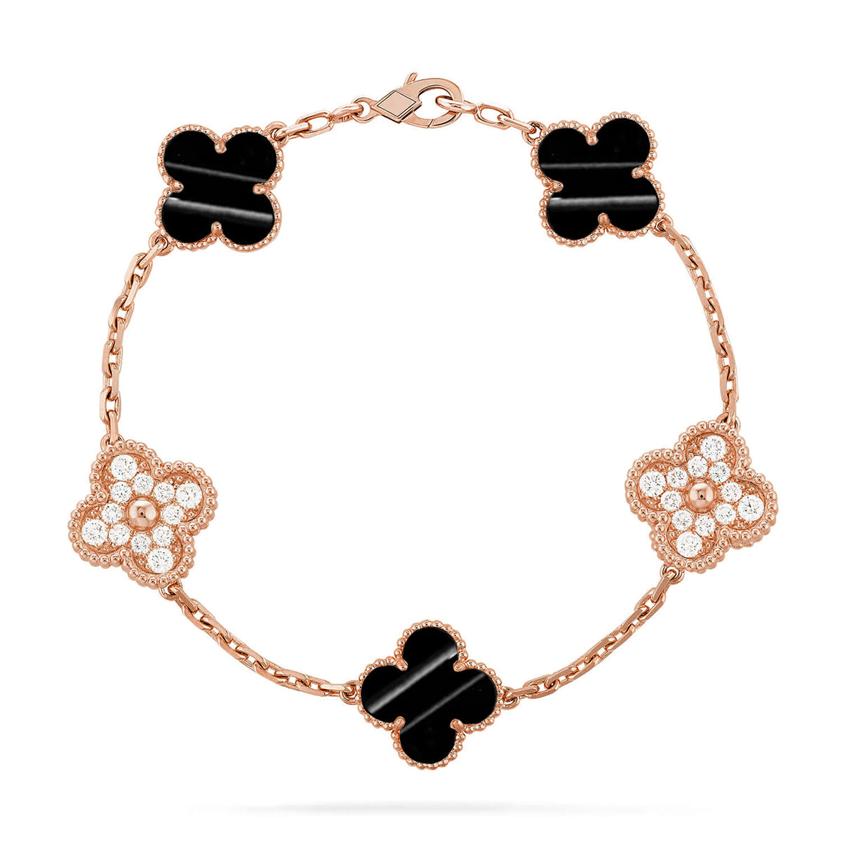 VCA CLOVER 5 MOTIF PULSAR STONE BRACELET COLLECTION