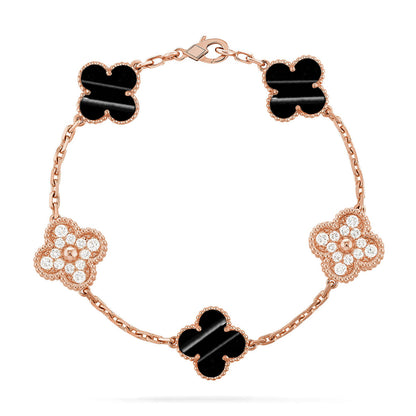 VCA CLOVER 5 MOTIF PULSAR STONE BRACELET COLLECTION