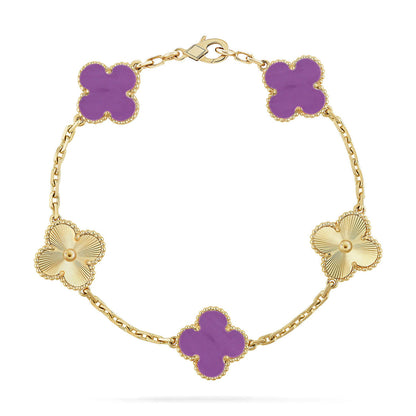VCA CLOVER 5 MOTIF VIOLET BRACELET COLLECTION