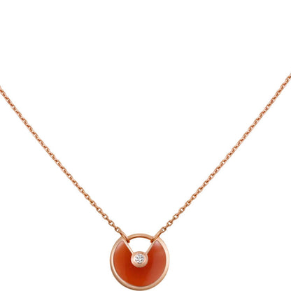 CARTIER AMULETTE GOLD CARNELIAN ONYX NECKLACE