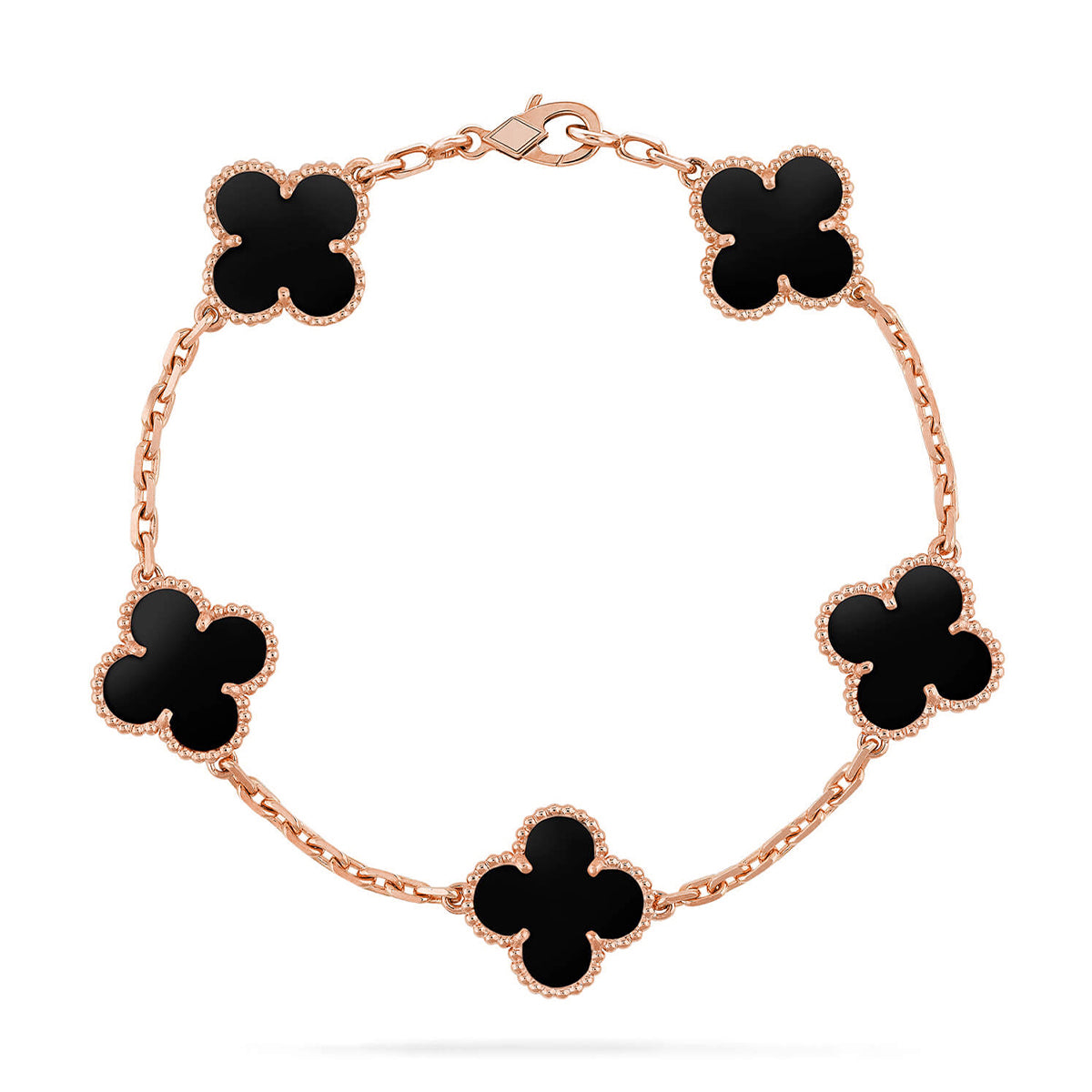 VCA CLOVER 5 MOTIF ONYXS BRACELET COLLECTION
