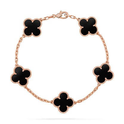 VCA CLOVER 5 MOTIF ONYXS BRACELET COLLECTION