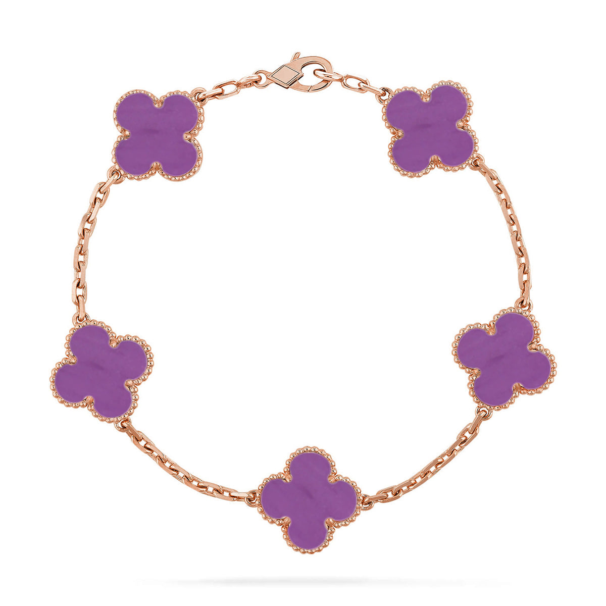 VCA CLOVER 5 MOTIF VIOLET BRACELET COLLECTION