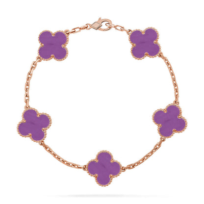 VCA CLOVER 5 MOTIF VIOLET BRACELET COLLECTION