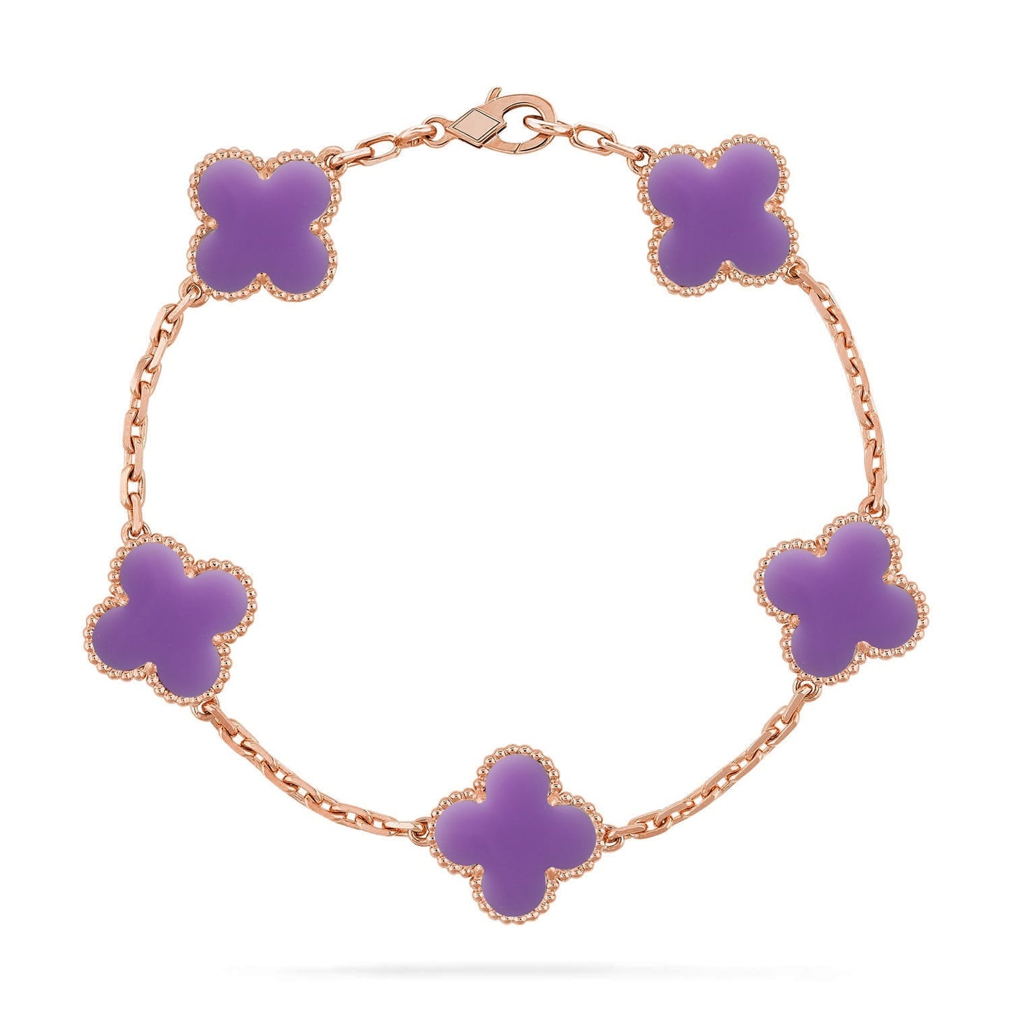VCA CLOVER 5 MOTIF LIGHT PURPLE BRACELET COLLECTION