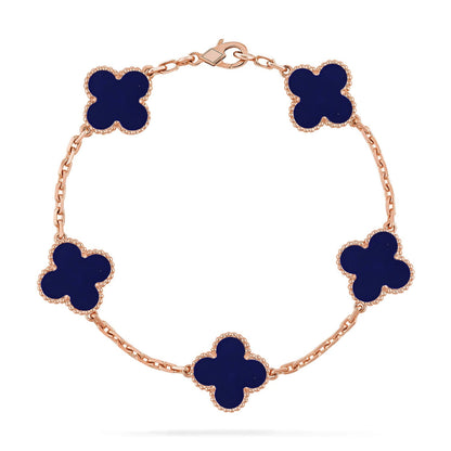 VCA CLOVER 5 MOTIF LAPIS LAZULI BRACELET COLLECTION