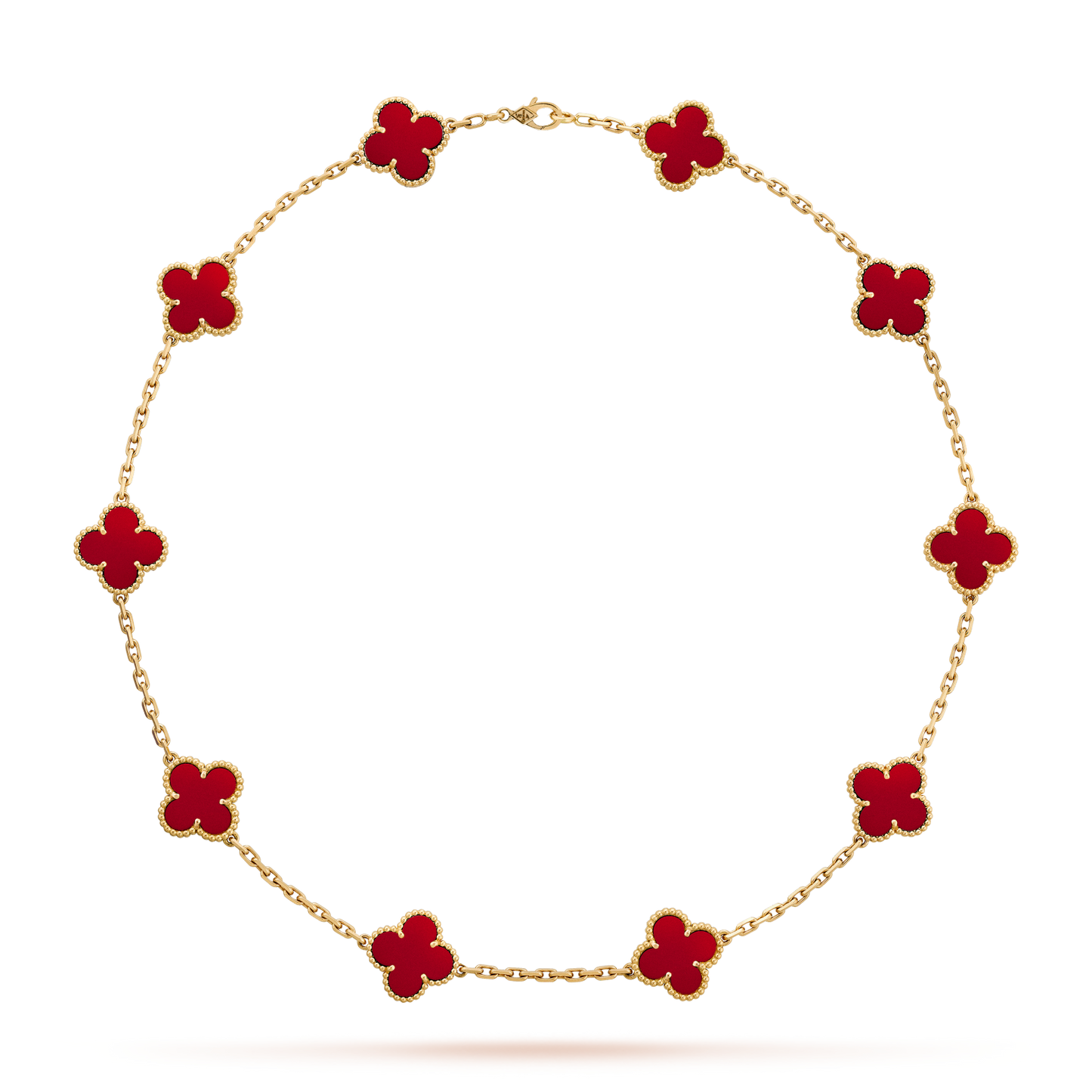 VCA CLOVER 10 MOTIFS CARNELIAN NECKLACE