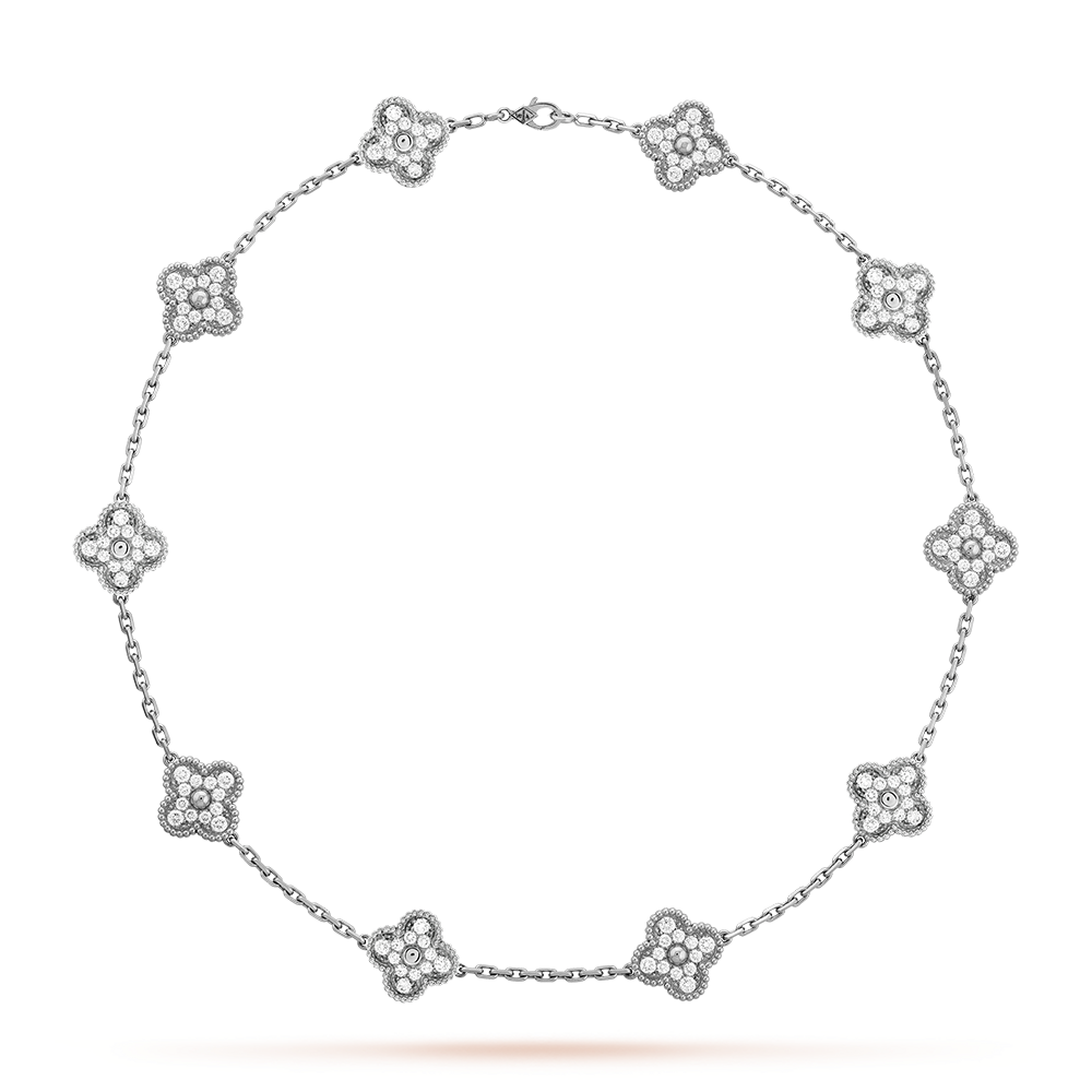 VCA CLOVER 10 MOTIFS DIAMOND NECKLACE