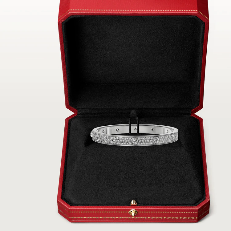 CARTIER LOVE BRACELET 6.1MM DIAMOND-PAVED 10 BIG DIAMONDS