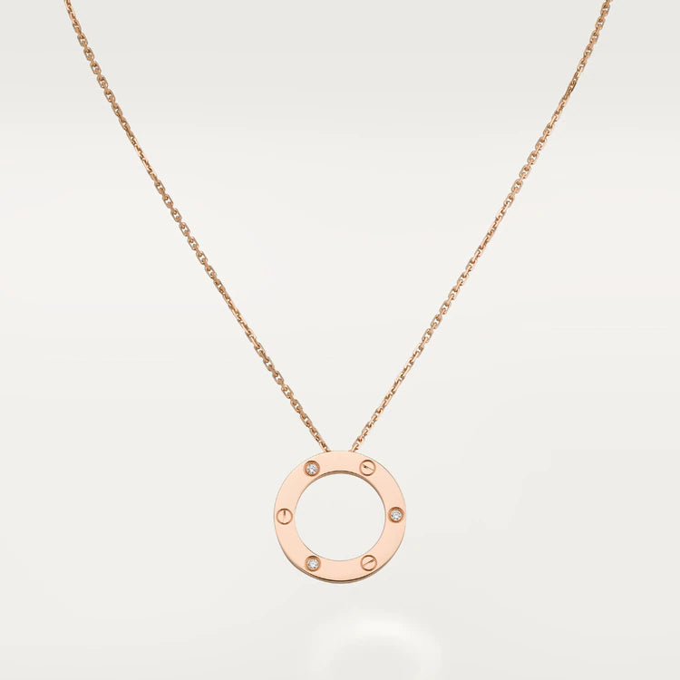 CARTIER LOVE NECKLACE 16MM 3 DIAMONDS
