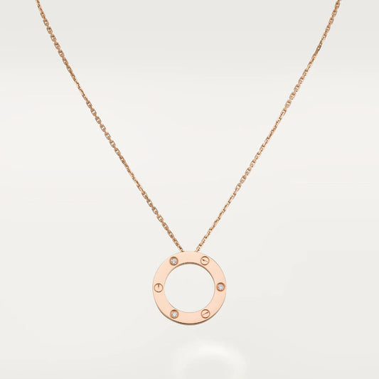 CARTIER LOVE NECKLACE 16MM 3 DIAMONDS