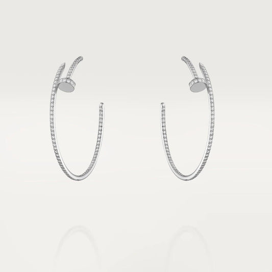 CARTIER JUSTE EARRINGS FULL DIAMONDS 1.8MM