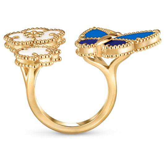 VCA LUCKY SPRING BUTTERFLY OPEN-FACE RINGS