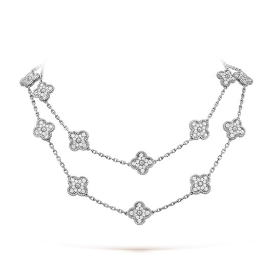 VCA CLOVER 20 MOTIFS DIAMOND SILVER