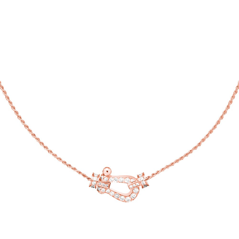 FRED FORCE 10 PINK GOLD DIAMOND NECKLACE