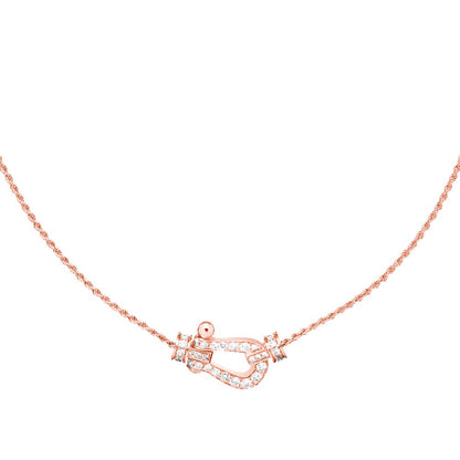 FRED FORCE 10 PINK GOLD DIAMOND NECKLACE