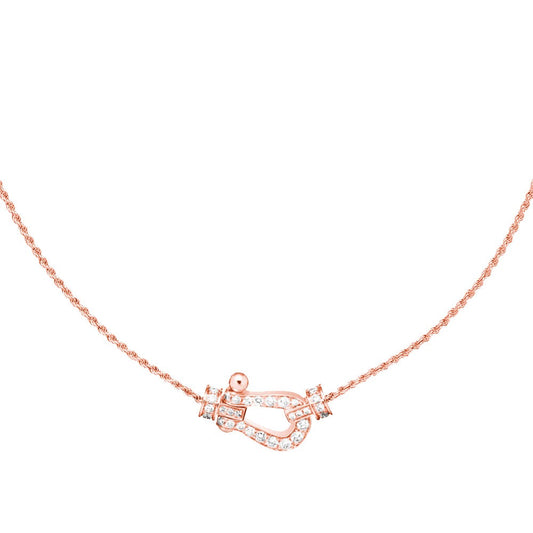 FRED FORCE 10 PINK GOLD DIAMOND NECKLACE