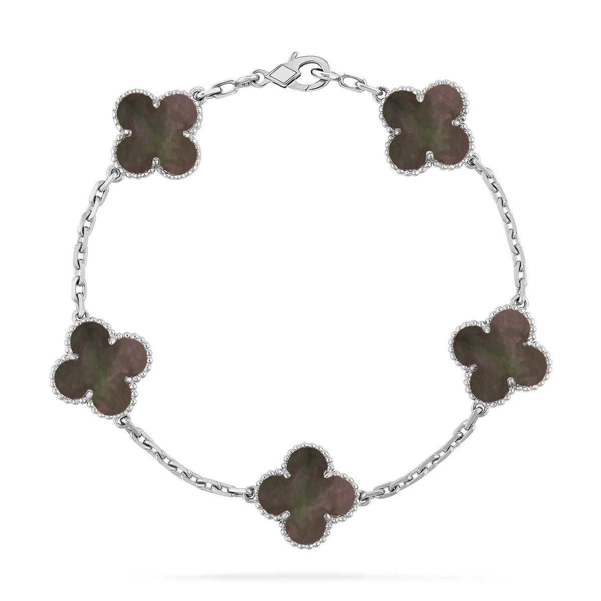 VCA CLOVER 5 MOTIF GRAY MOP BRACELET COLLECTION