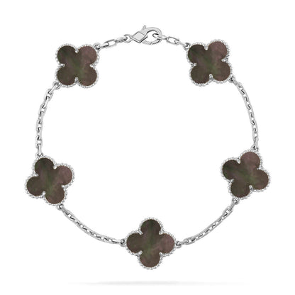 VCA CLOVER 5 MOTIF GRAY MOP BRACELET COLLECTION