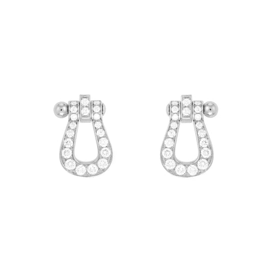 FRED FORCE 10 FULL DIAMOND STUD EARRINGS MINI MODEL