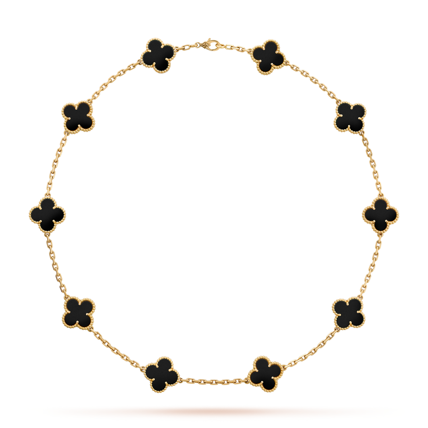 VCA CLOVER 10 MOTIFS ONYX NECKLACE