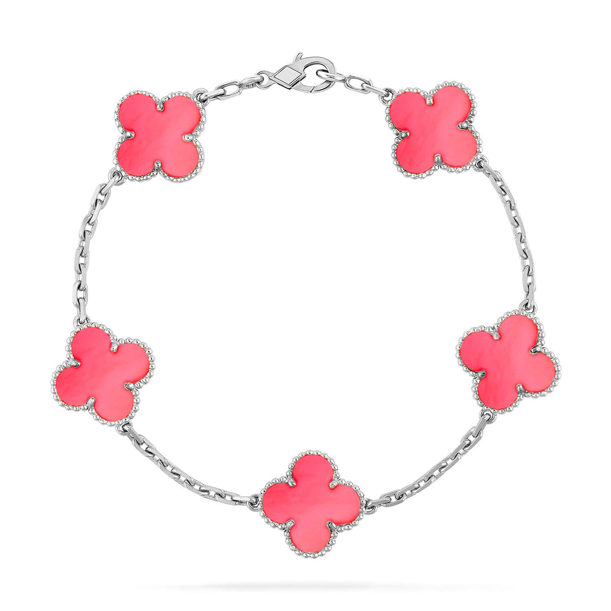 VCA CLOVER 5 MOTIFS PINK MOP BRACELET COLLECTION