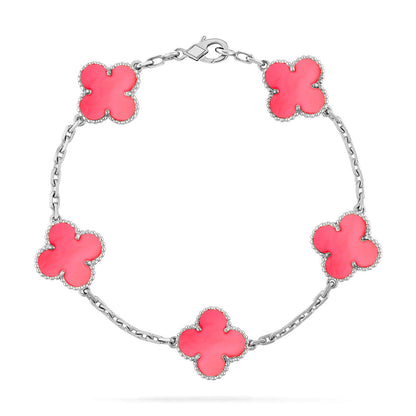 VCA CLOVER 5 MOTIFS PINK MOP BRACELET COLLECTION