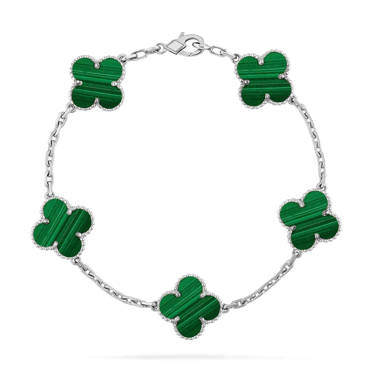 VCA CLOVER 5 MOTIF MALACHITE BRACELET COLLECTION