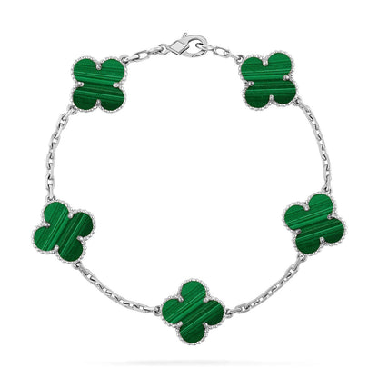 VCA CLOVER 5 MOTIF MALACHITE BRACELET COLLECTION